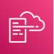 white cloud and document icon on pink gradient background representing AWS CloudFormation