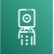 AWS Panorama icon featuring a simplified robot or camera device icon in white on a green gradient background.