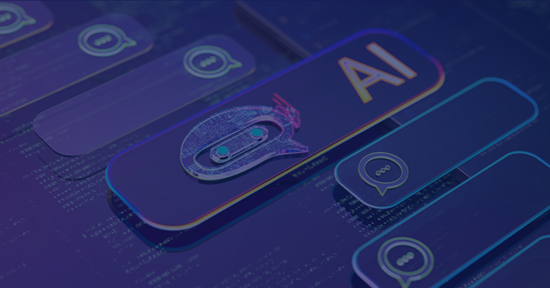 futuristic user interface design for a chatbot, sleek and minimalistic, in the style of modern digital art with vibrant colors and smooth gradients, showcasing dynamic menu modification features, user-friendly interaction, vibrant and engaging layout, vector illustration, tech-inspired