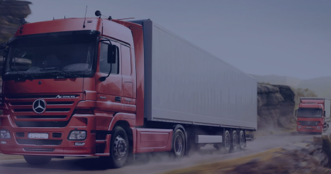 heavy industrial truck semi trailer flatbed platform transport wrecked salvage lorry chassis and cabin machine on common highway road at bright day sky. Scrap collision vehicles disposal